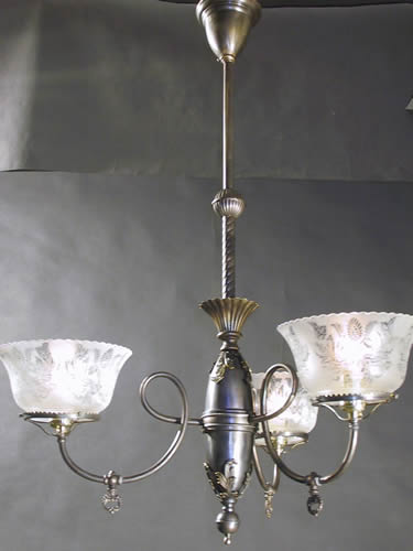 3-Light Gas Chandelier